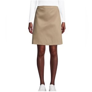 Lands End Women's Blend Chino Skort Above Knee School Uniform or Office size 14